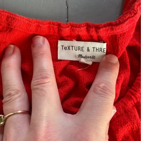 Madewell Texture and Thread Tiered sleeve dress-Small - Picture 11 of 11